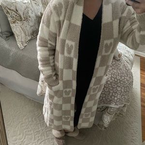 Brand new **barefoot dreams** style sweater, checkered Mickey Mouse patt…
